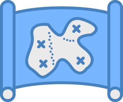 mapa icónico cuadrícula modelo vector