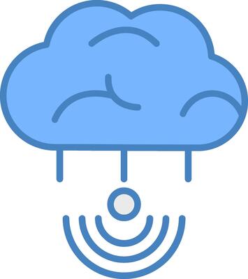 Cloud Connection Simplified Sketch Piece