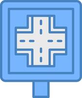 Cross Road Optimized Icon Feature vector
