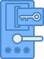 Door Lock Highlighted System Mark vector