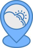 Location Flat Design Token vector