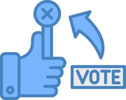 No Vote Simplified Sketch Piece vector