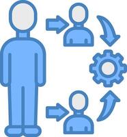Team Management Cool Tone Object vector