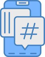 Hastag Color Block Symbol vector