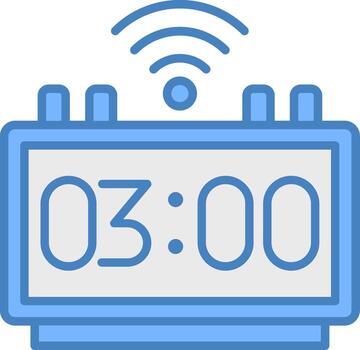 Digital Clock Simple Frame Object vector