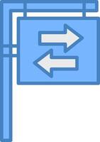 Road Sign Clear Line Pattern vector
