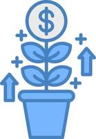 Money Tree Simplified Sketch Piece vector