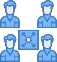 Meeting Point Sharp Outline Badge vector