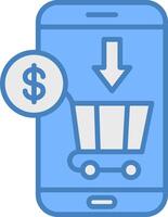 Shopping Online Vibrant Web Token vector