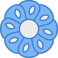 Alpine Forget Me Not Expressive Design Asset vector
