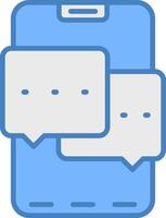Chat Balloon Clear Line Pattern vector