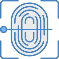 Fingerprint Sensor Artistic UI Stamp vector