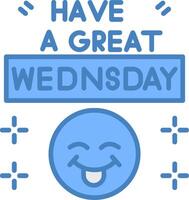 Wednesday Monotone Visual Mark vector