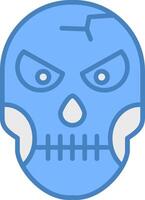 Skull Neon Badge Element vector