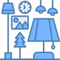 Table Lamp Trendy Design Stamp vector