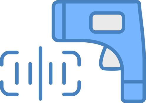 Barcode Scanner Solid UX Block vector