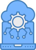 Edge Computing Bright Color Symbol vector