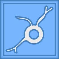 Oligodendrocyte Color Block Symbol vector