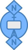 One To Many Geometric Icon Piece vector
