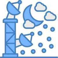 Satellite Tower Vibrant Web Token vector