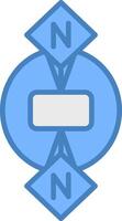 Many To Many Crisp UX Graphic vector