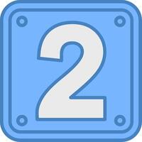 Number 2 Iconic Grid Pattern vector