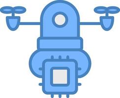 Drone Delivery Highlighted Badge Graphic vector