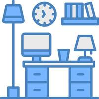 Desk Light Sketch Form vector
