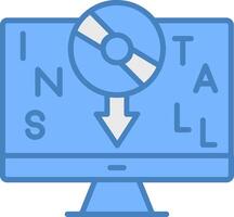 Install High Detail Sketch vector