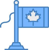 Canada Flag Smooth Shape Graphic vector