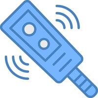 Metal Detector Hybrid Icon Module vector