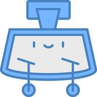 Rearview Mirror Compact Icon Fragment vector
