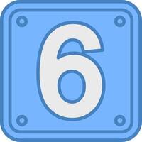 Number 6 Clean Shape Mark vector