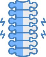 Spinal Cord Modern Grid Sketch vector
