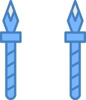 Lance Shadowed Grid Element vector
