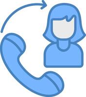 Phone Call Hybrid Icon Module vector