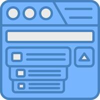 Drop Down Menu Advanced Line Graphic vector