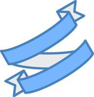 Ribbon Folds Vibrant Web Token vector