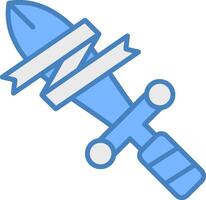 Sword Monotone Visual Mark vector