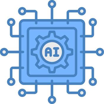 Artificial Intelligence Futuristic UI Element vector