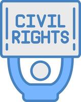 Civil Rights Monotone Visual Mark vector