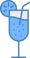 Cocktail Solid Badge Object vector