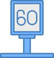 Speed Limit Monotone Visual Mark vector