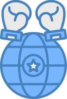 International Boxing Tech Badge Concept vector
