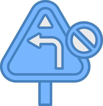 No Turn Left Dynamic App Module vector