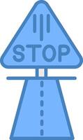 Stop Bright Tone Sketch vector