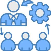 Hierarchy Structure Handcrafted Line Element vector