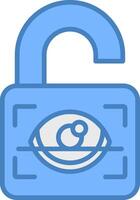 Padlock Trendy Design Stamp vector