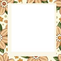 Photo frame floral frame with a blank white space for your text vector