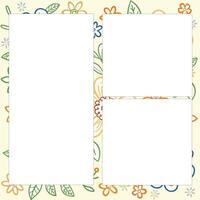 Photo frame a colorful floral design on a white background vector